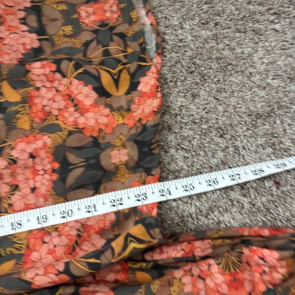 Anthropologie Love the Label Heloise Peasant Blouse Coral Boho Cottagecore M - Picture 4 of 12